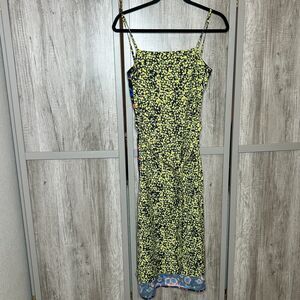 Rokh Slip Dress Size 36 Floral Midi Spaghetti Straps Lightweight